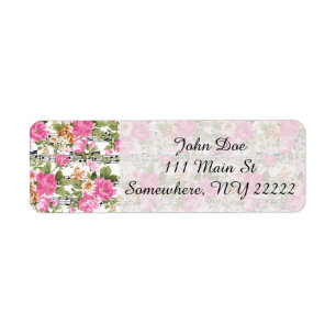 Pink Floral on Sheet Music