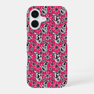 Pink Floral Paisley Pattern Design iPhone 16 Case