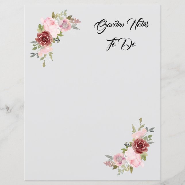  Pink Floral Paper (Front)