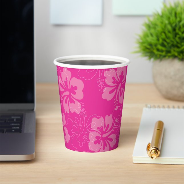 Pink Floral Paper Cups (Insitu)