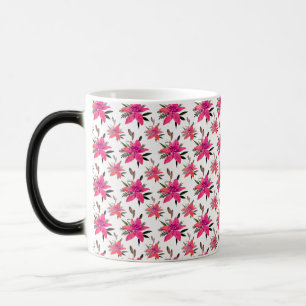 Pink Floral Pattern Design-29500 Magic Mug