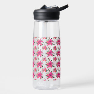 Pink Floral Pattern Design-29500 Water Bottle