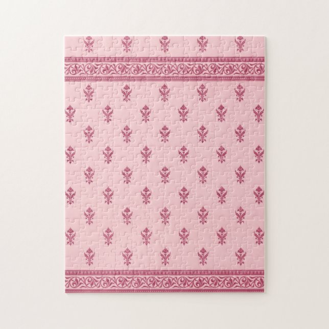 Pink Floral Pattern  Jigsaw Puzzle (Vertical)