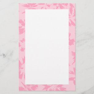 Pink floral pattern. stationery