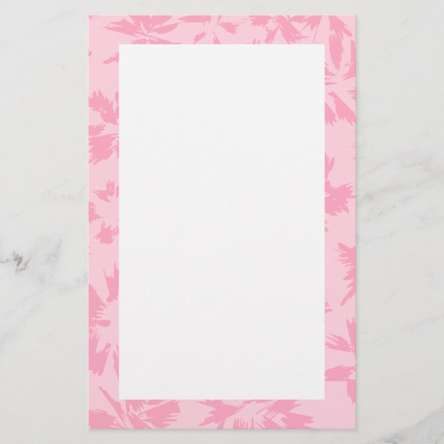 Pink floral pattern. stationery (Front)