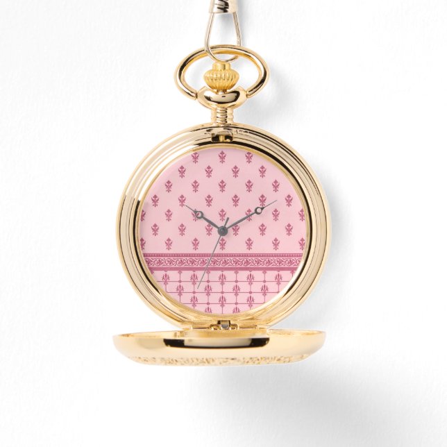 Pink Floral Pattern  Watch (Front)