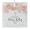 Pink Floral Personalised Girl Baptism Ornament