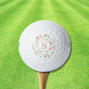 Pink Floral Personalised  Golf Balls