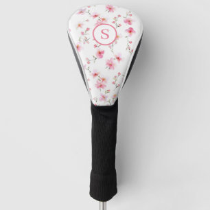 Pink Floral Personalised  Golf Head Cover