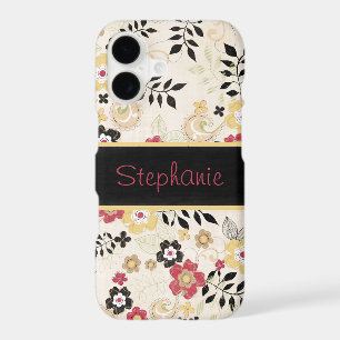 Pink Floral Personalised iPhone 7 Barely There