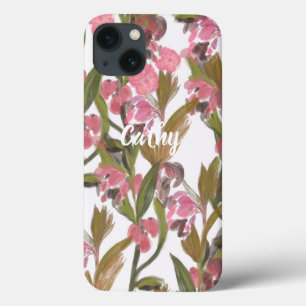 Pink Floral Personalised IPhone / iPad case