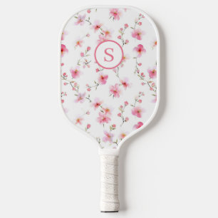 Pink Floral Personalised  Pickleball Paddle