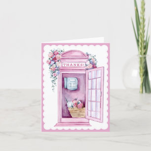 Pink Floral Phone Booth Thank you