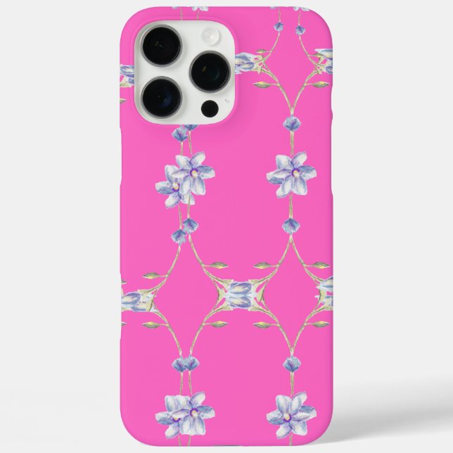 Pink floral phone case (Back)