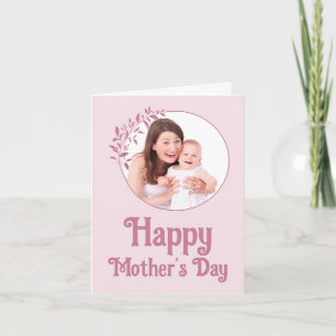 Pink Floral Photo Collage Mother’s Day Card