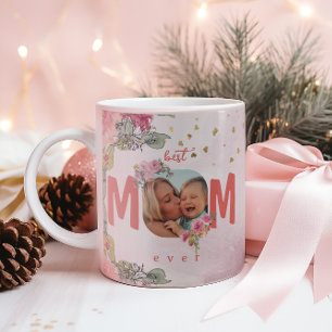 Pink Floral Photo For The Best Mum Ever Coffee Mug