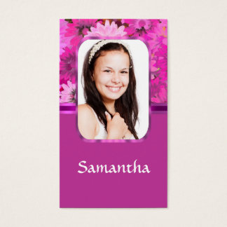 Pink floral photo template