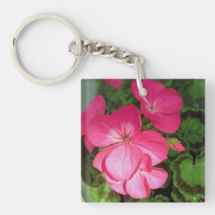 Pink Floral Photography Key Ring