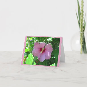 Pink Floral Photography  Thank You Card