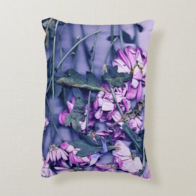 Pink Floral Pillow (Back(Vertical))