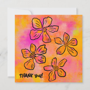 Pink Floral Pop "Thank you!"