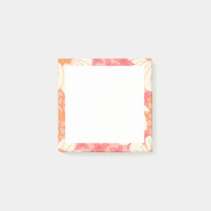 Pink Floral Post-It Notes