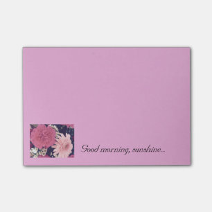 Pink Floral Post-It-Notes 4x3 inch Post-it Notes