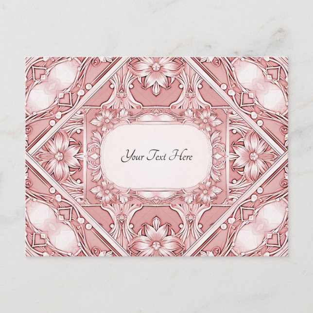 Pink Floral Postcard (Front)