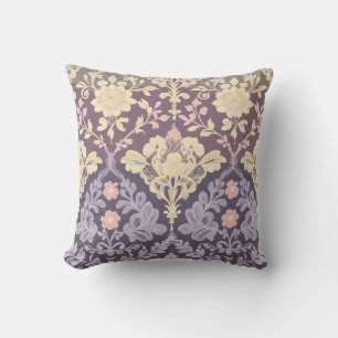 pink floral print cushion