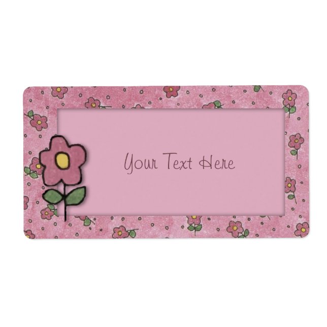 Pink Floral Product Label (Front)