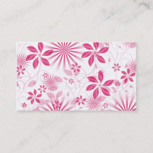 Pink Floral Profile Card Template