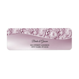 Pink Floral Return Address Label