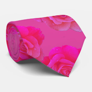 Pink Floral Rose Fuchsia Stylish Gift Favor 2025 Tie