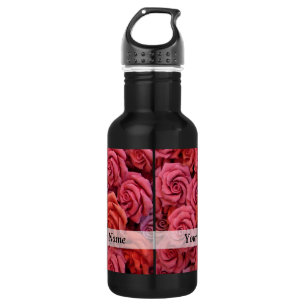 Pink floral roses 532 ml water bottle