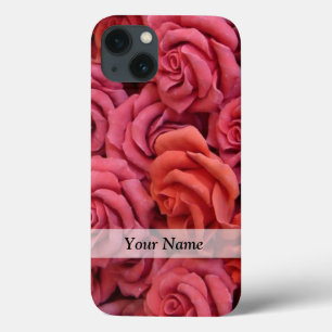 Pink floral roses iPhone 13 case