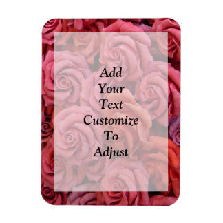 Pink floral roses magnet