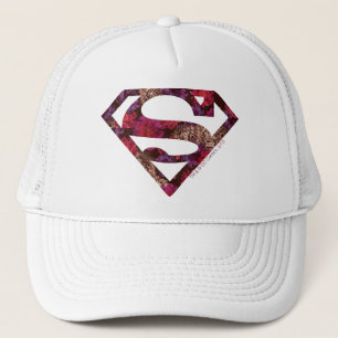 Pink Floral S-Shield Trucker Hat