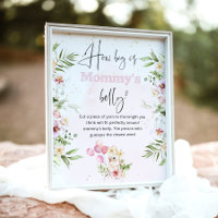 Pink floral safari how big is mommy's belly game