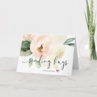 Pink Floral Sending Hugs Encouragement Sympathy