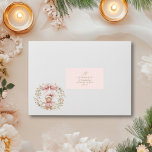 Pink Floral Shabby Chic Vintage Christmas Label<br><div class="desc">These girly Christmas card address labels have a feminine colour palette of pastel pink and green. They feature your address written in an elegant serif font and a beautiful handwritten calligraphy script font. Designed as part of my Pink Cottage Christmas collection. Be sure to browse the collection to create a...</div>