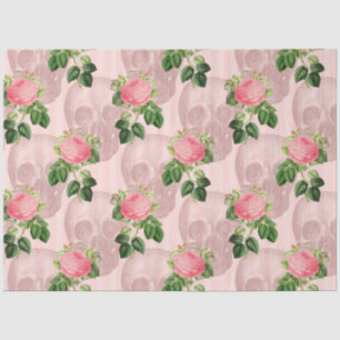 Pink Floral Skull Series Design 9 Tissue Paper