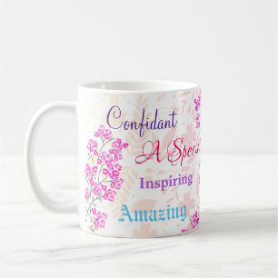Pink Floral Special Sister Thoughtful Heartfelt Coffee Mug