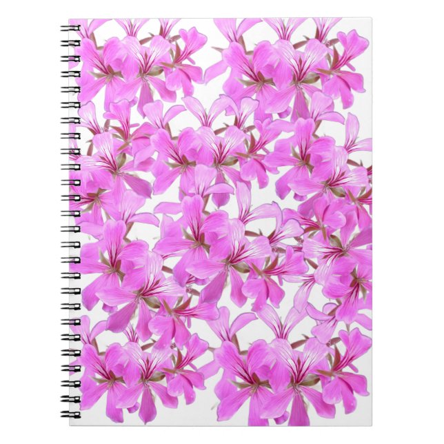 Pink Floral Spiral Photo Notebook (Front)