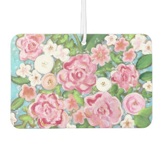 Pink Floral Spring Blooms Air Freshner Car Air Freshener