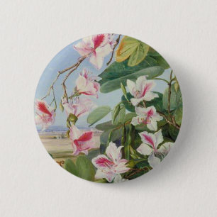 Pink Floral Spring Party Shower Peace Love Destiny 6 Cm Round Badge