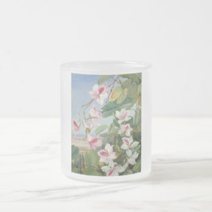Pink Floral Spring Party Shower Peace Love Destiny Frosted Glass Coffee Mug