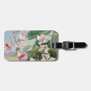 Pink Floral Spring Party Shower Peace Love Destiny Luggage Tag
