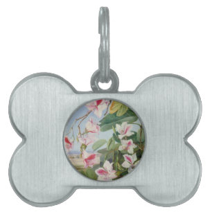 Pink Floral Spring Party Shower Peace Love Destiny Pet Tag