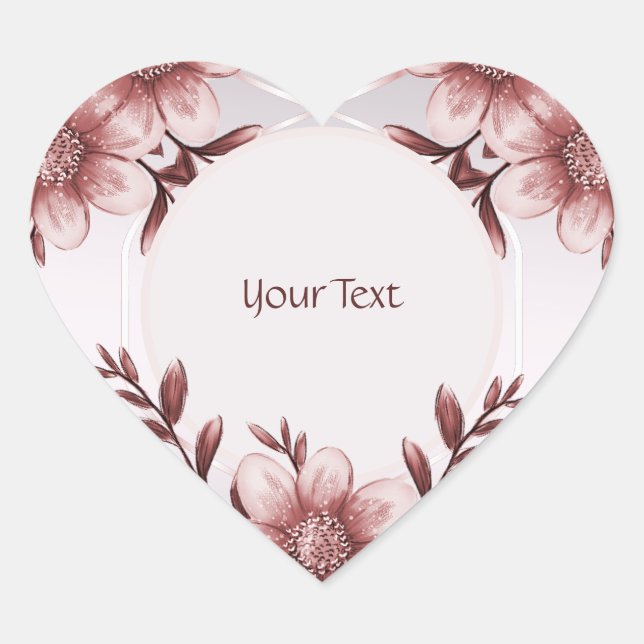 Pink Floral Sticker (Front)
