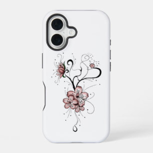 Pink Floral Swirl Boho iPhone Case